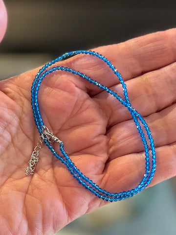 BLUE SEED BRACELET CHOKER