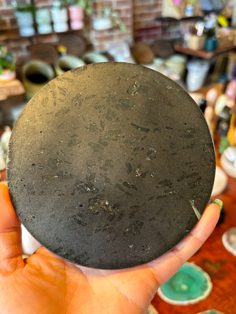 Black Tourmaline Charger Plaque