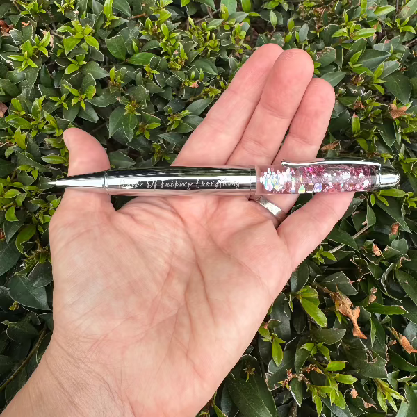 Queen of Freaking Everything Glitter Pen: Rose Gold