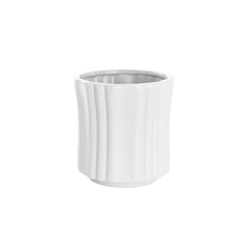 Ceramic Florence Vase Matte White - 15cm Diameter