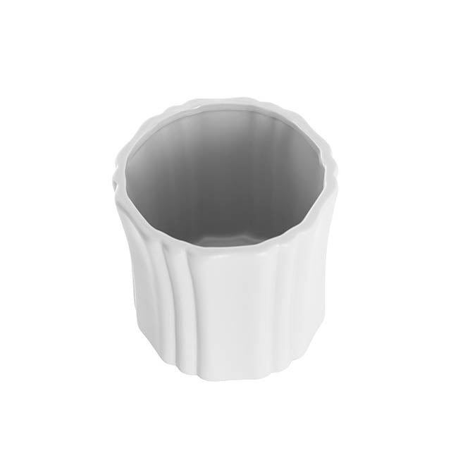 Ceramic Florence Vase Matte White - 15cm Diameter