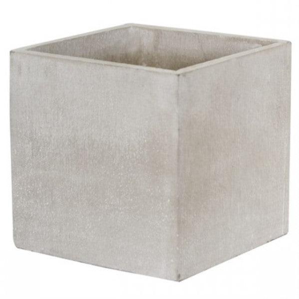 Cement Floral Cube Grey