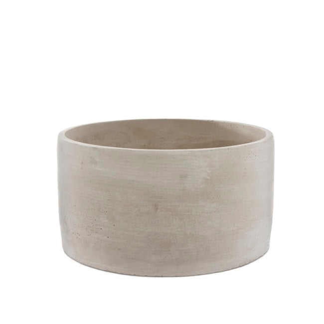 Cement Cylinder Bowl Grey