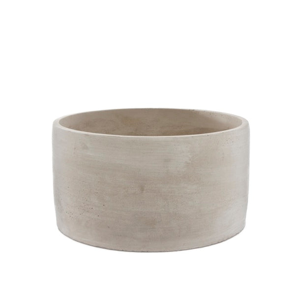 Cement Cylinder Bowl Grey