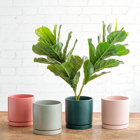 CERAMIC LORETO POT TEAL