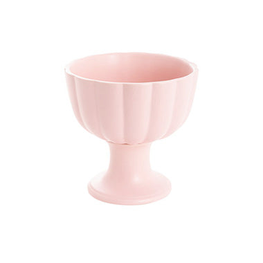 Ceramic Compote Olivia Vase Light Pink 17cm