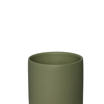 Ceramic Cylinder Pot Satin Matte Moss