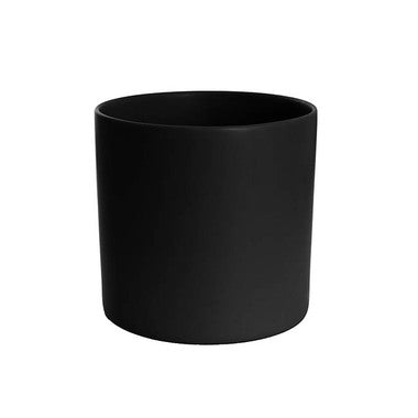 Ceramic Cylinder Pot matte black