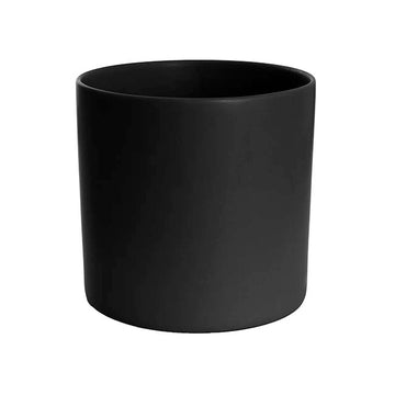 Ceramic Cylinder Pot matte black