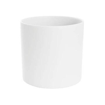 Ceramic Cylinder Pot Satin Matte White 30x30cmH