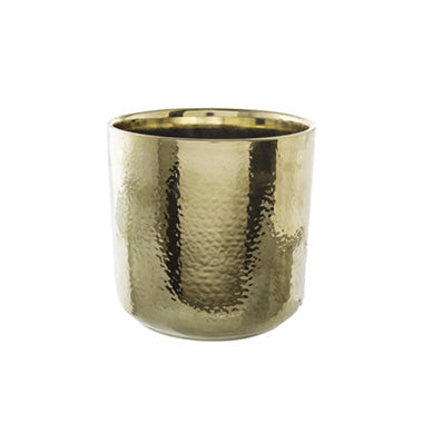 Metallic Gold Ceramic Bondi Cube Planter 13x13x12cm