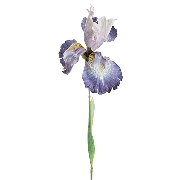 Real Look Iris Single Long Stem Soft Purple