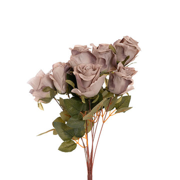 Grandiflora Rose x 9 Heads Bouquet Oyster Grey