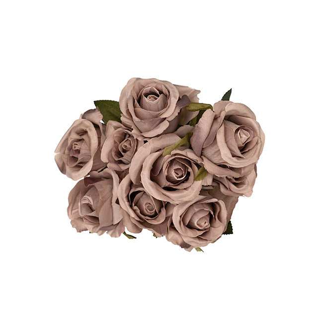 Grandiflora Rose x 9 Heads Bouquet Oyster Grey