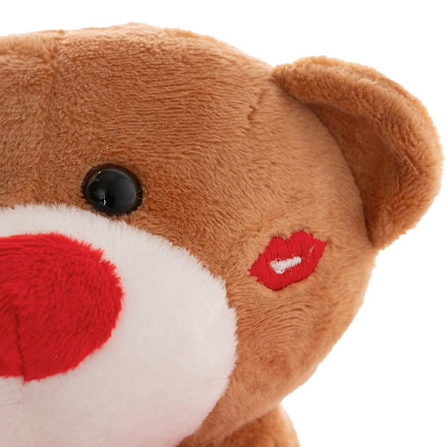 Mini Teddy Bear w With Love Heart Plush Toy Brown