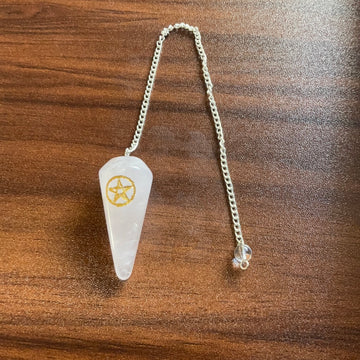 PENDULUM - QUARTZ WITH PENTACLE