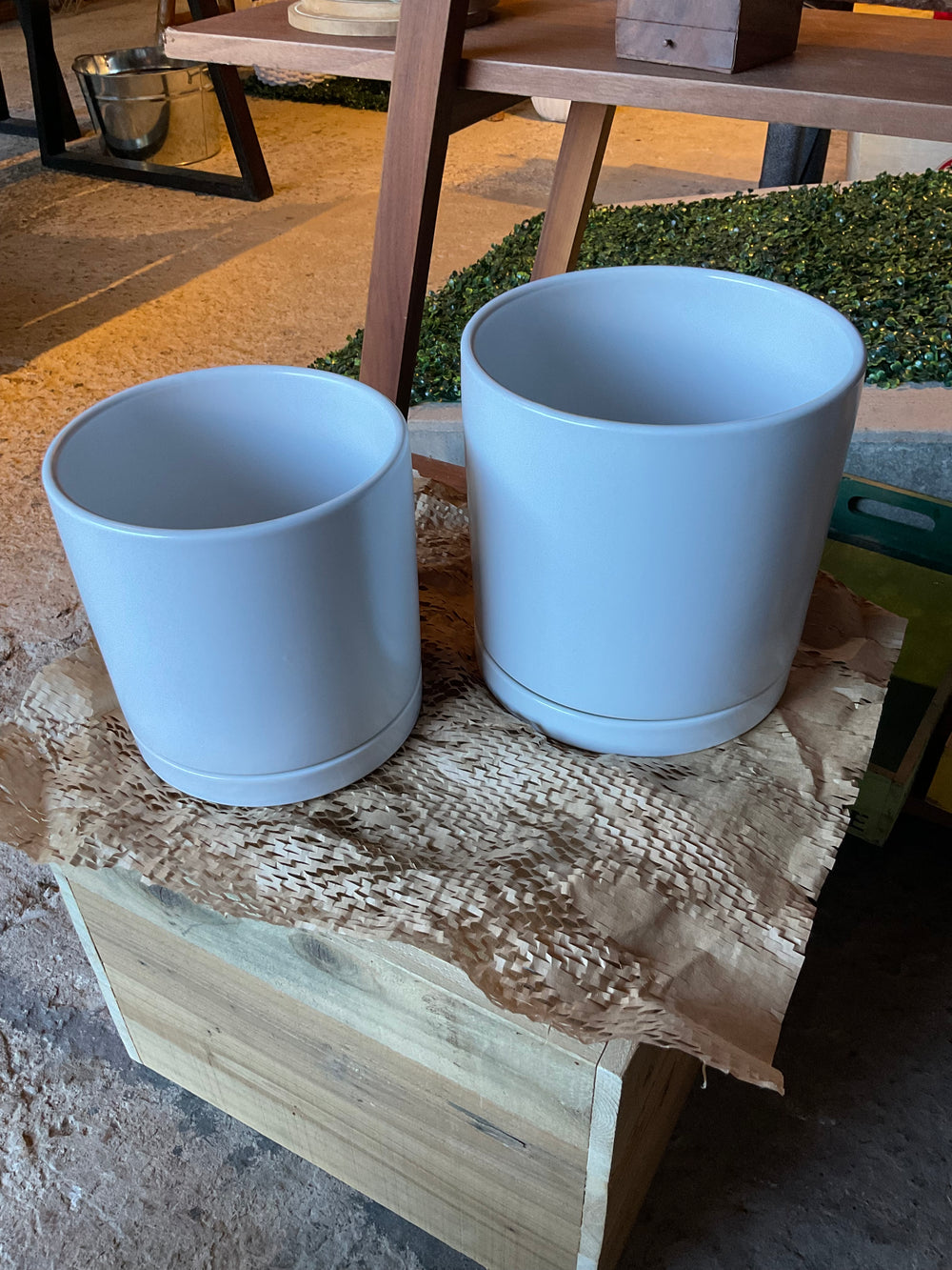 Ceramic Loreto Belly Pot Matte White
