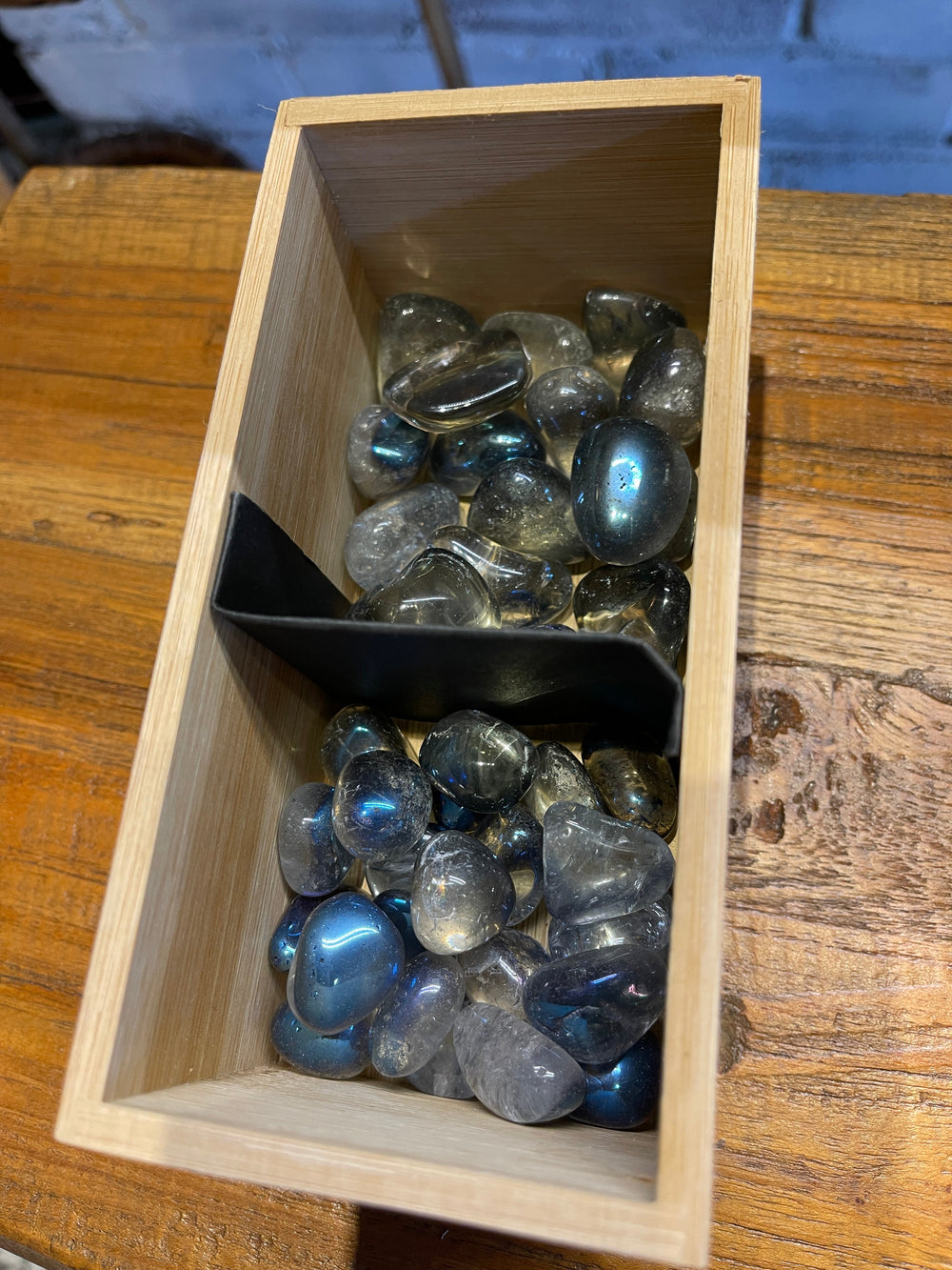 Aqua Aura Blue Tumbled Stone