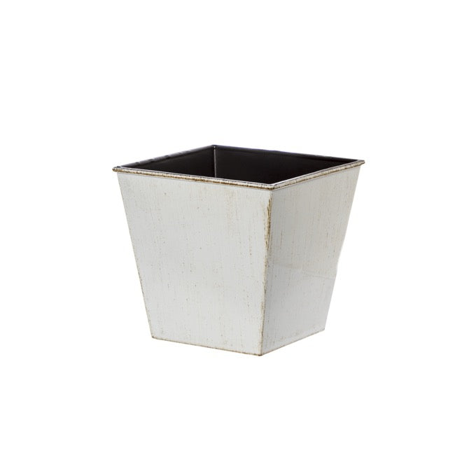 Flora Antique V-Shape Pot White