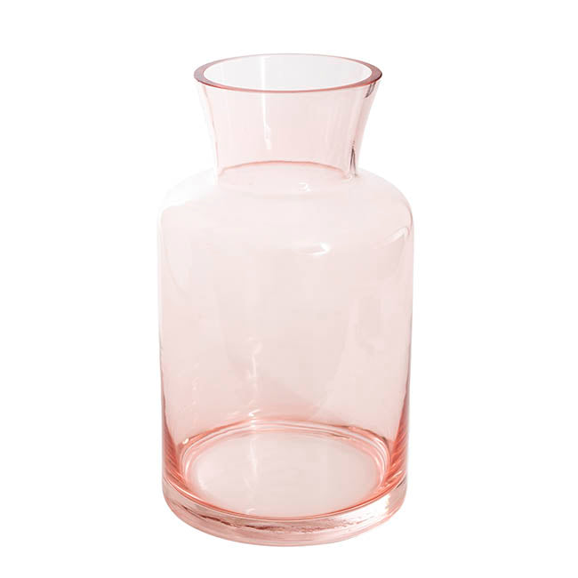 Glass Lisette Posy Vase Soft Pink 15cm x 22cm