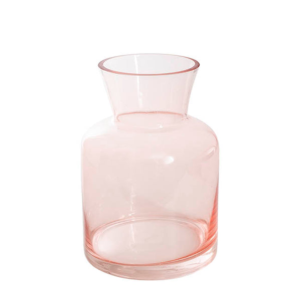 Glass Lisette Posy Vase Soft Pink 15cm x 22cm