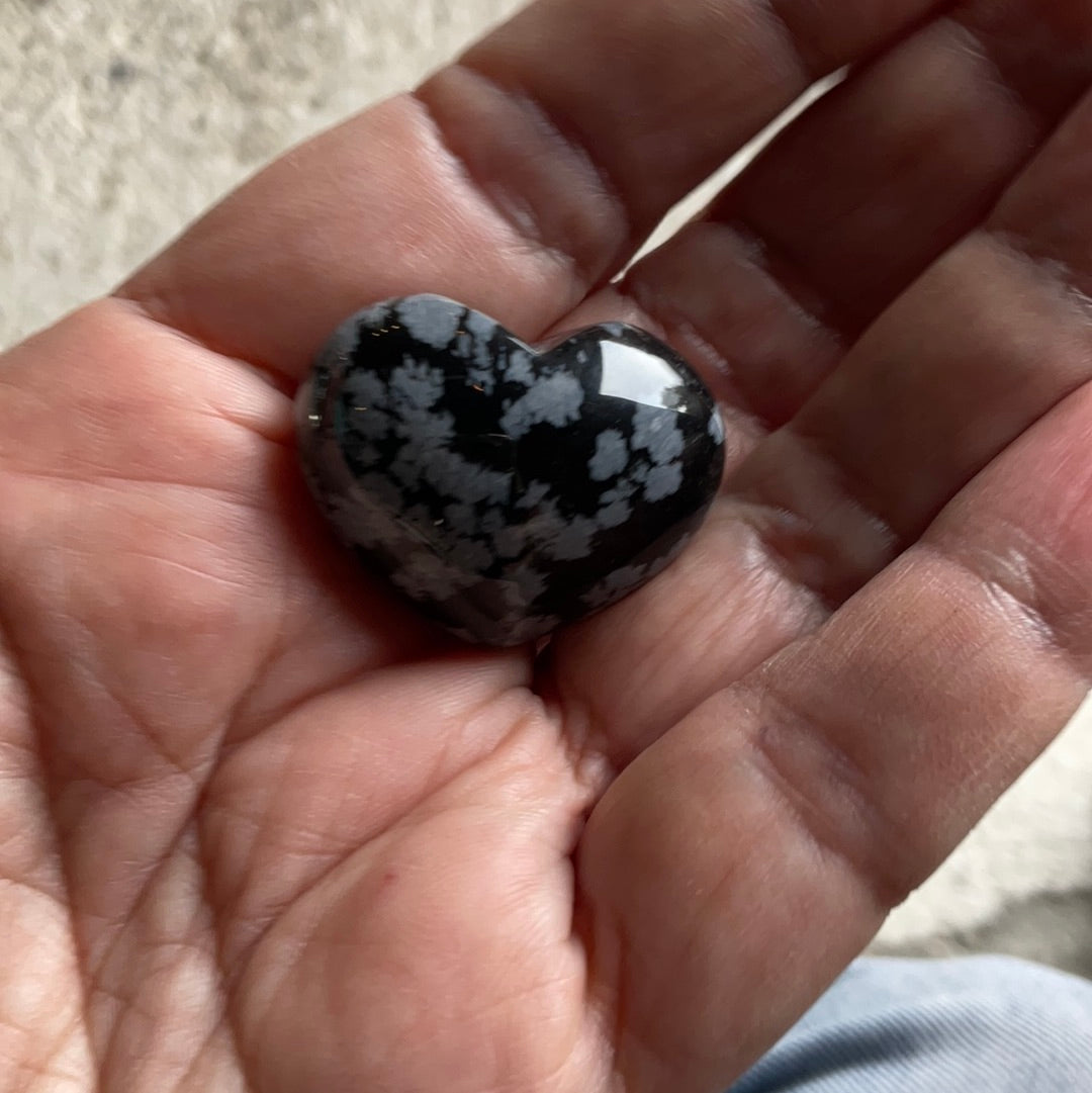 HEART - SNOWFLAKE OBSIDIAN