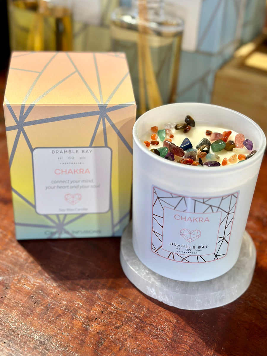 CHAKRA INFUSIONS CRYSTAL CANDLE