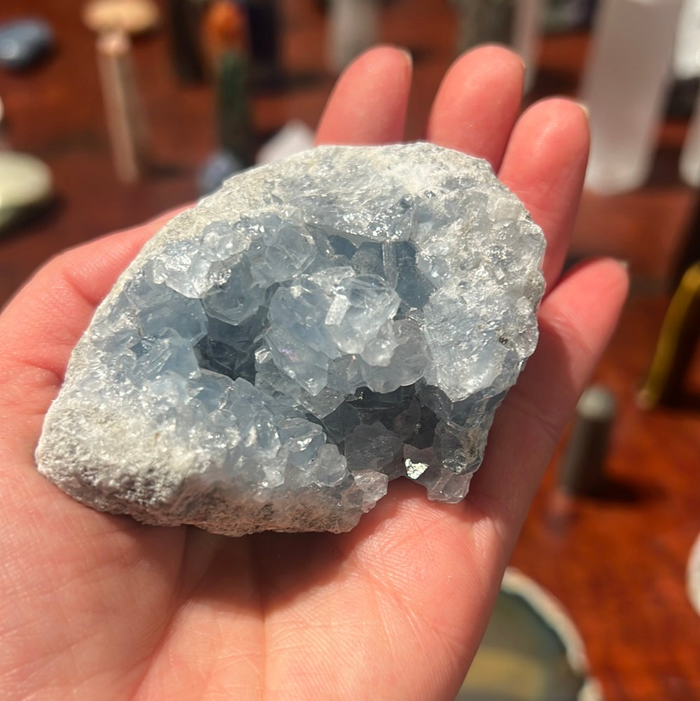 Blue Celestite Cluster