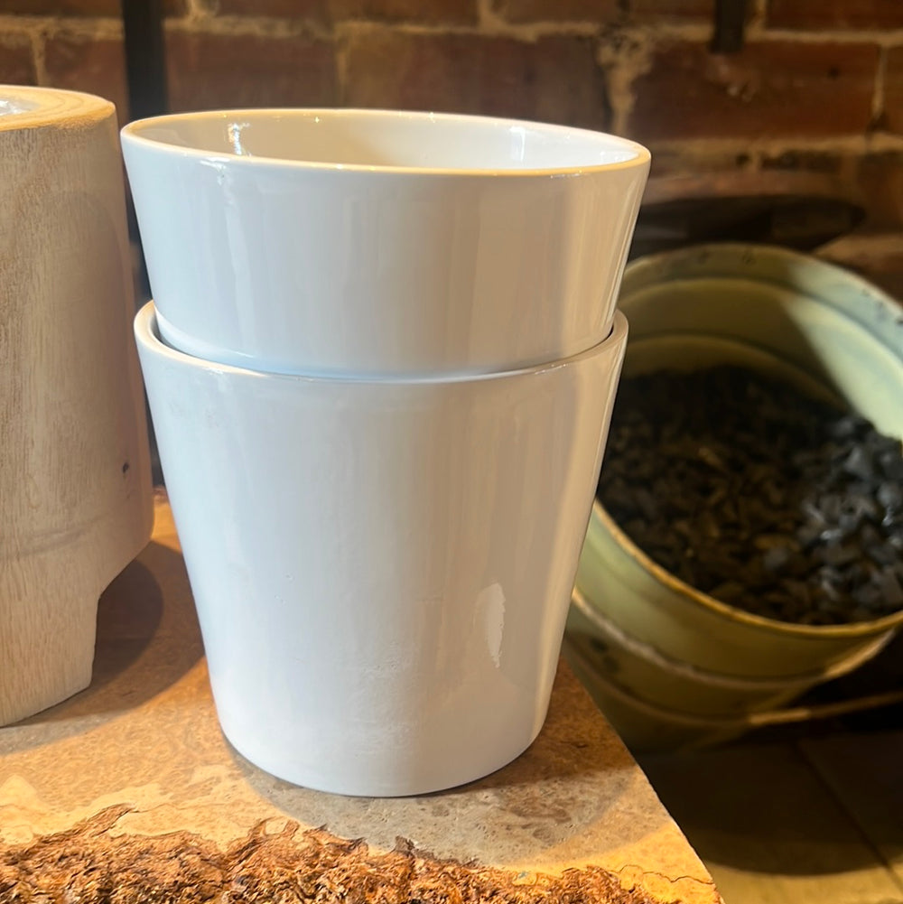 White Ceramic Pot
