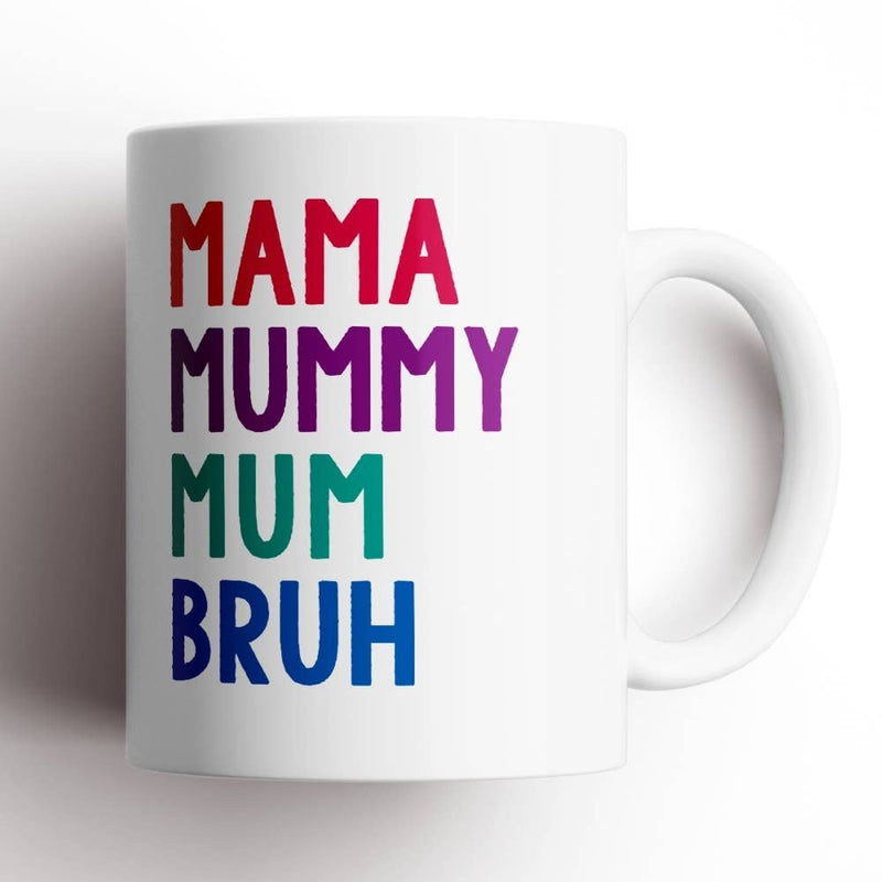 Mama, Mummy, Mum, Bruh Mug: BLACK