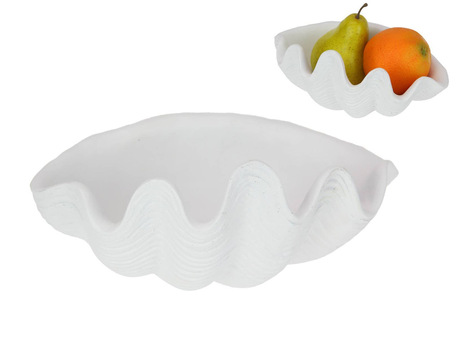 22cm White Beach Clam Bowl