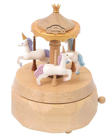 UNICORN CAROUSEL MUSIC BOX