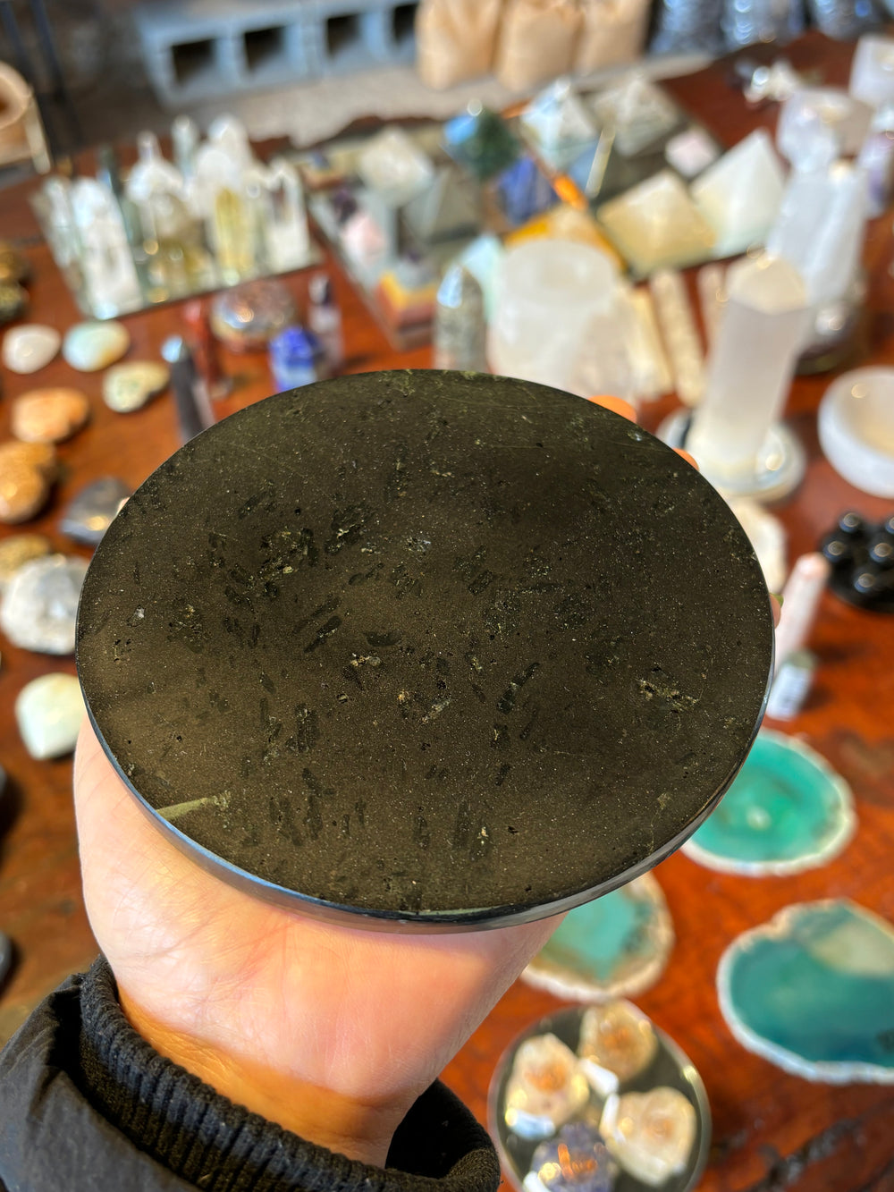Black Tourmaline Charger Plaque