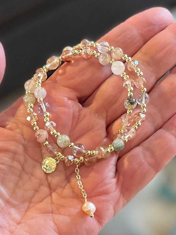 Double Wrap Vintage-Style Crystal Bracelet