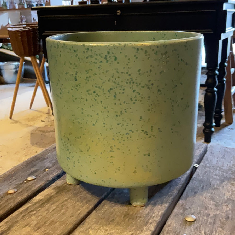 CERAMIC CRESTA GREEN POT