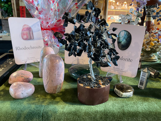BLACK ONYX  CRYSTAL TREES