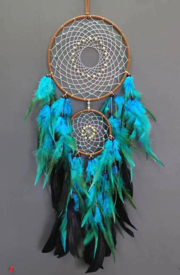 TURQUOISE FEATHER DREAMCATCHER