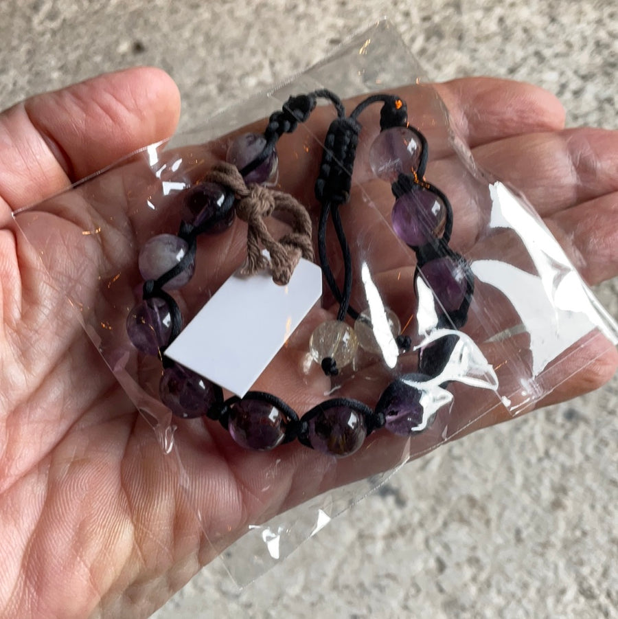 AMETHYST CORDED BRACELET