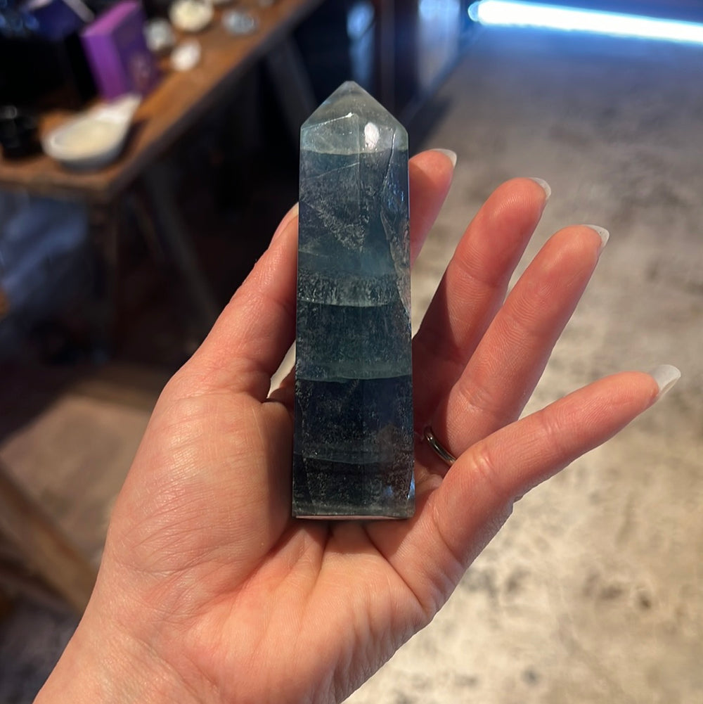 Green Fluorite Point