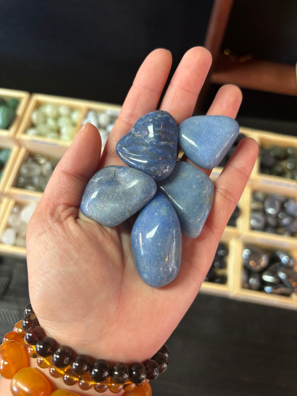 Blue Chalcedony Tumbled Stone