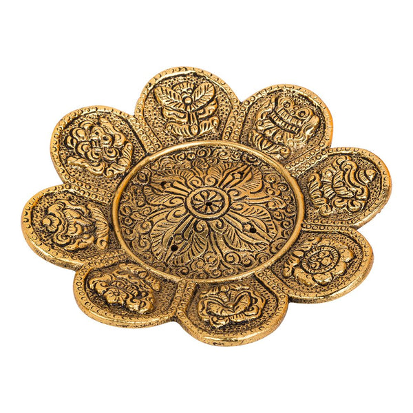 8 Auspicious Symbols Incense Burner Gold