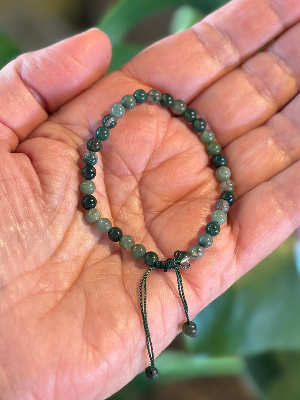 Moss Agate Adjustable Bracelet
