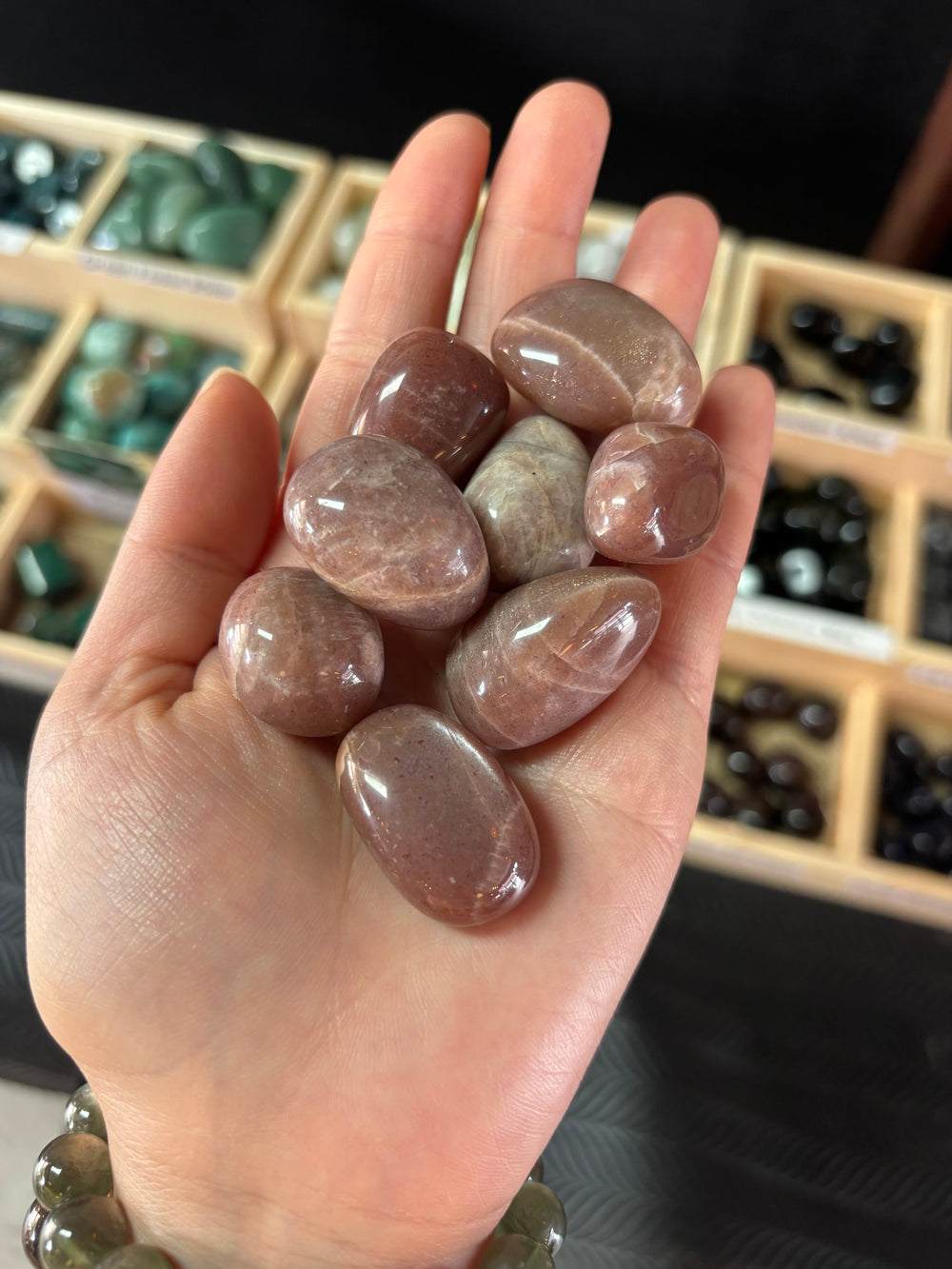 Peach Moonstone Tumbled Stone