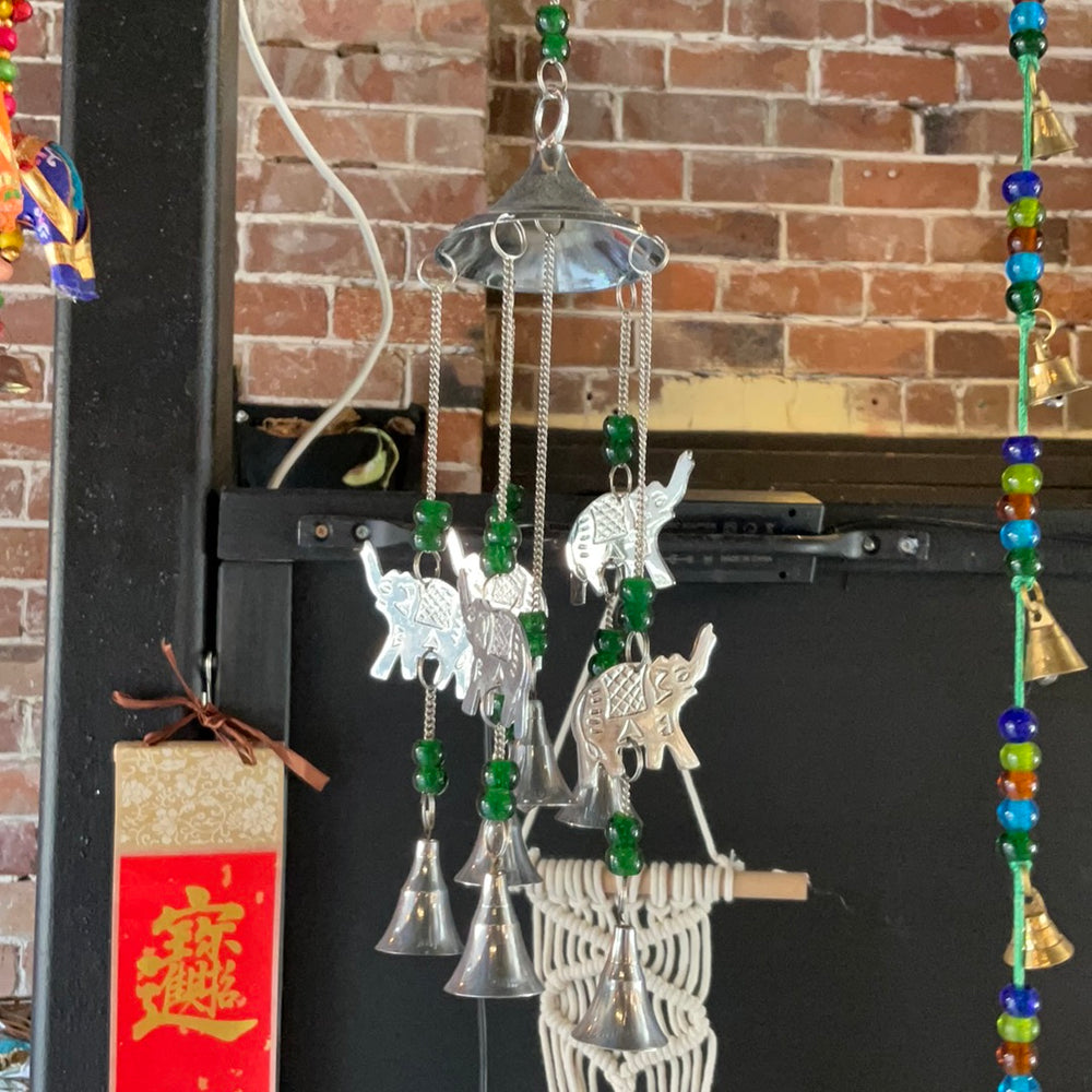 Hanging Elephant Bells Silver