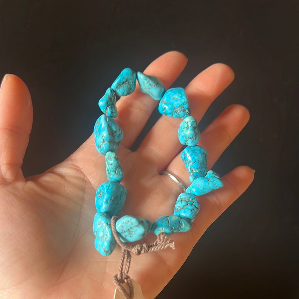 Turquoise Howlite Nugget Bracelet