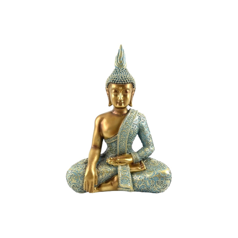 Aqua/Gold Rulai Buddha