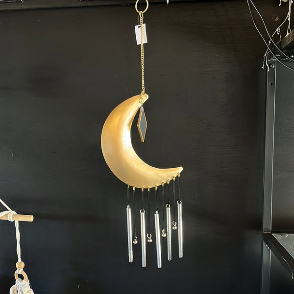 Hanging Crescent Moon Wind Chime