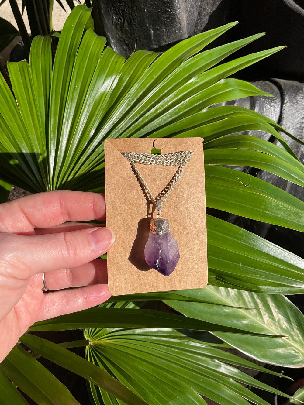 Amethyst Rough Stone Necklace