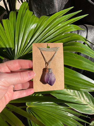 AMETHYST ROUGH STONE NECKLACE