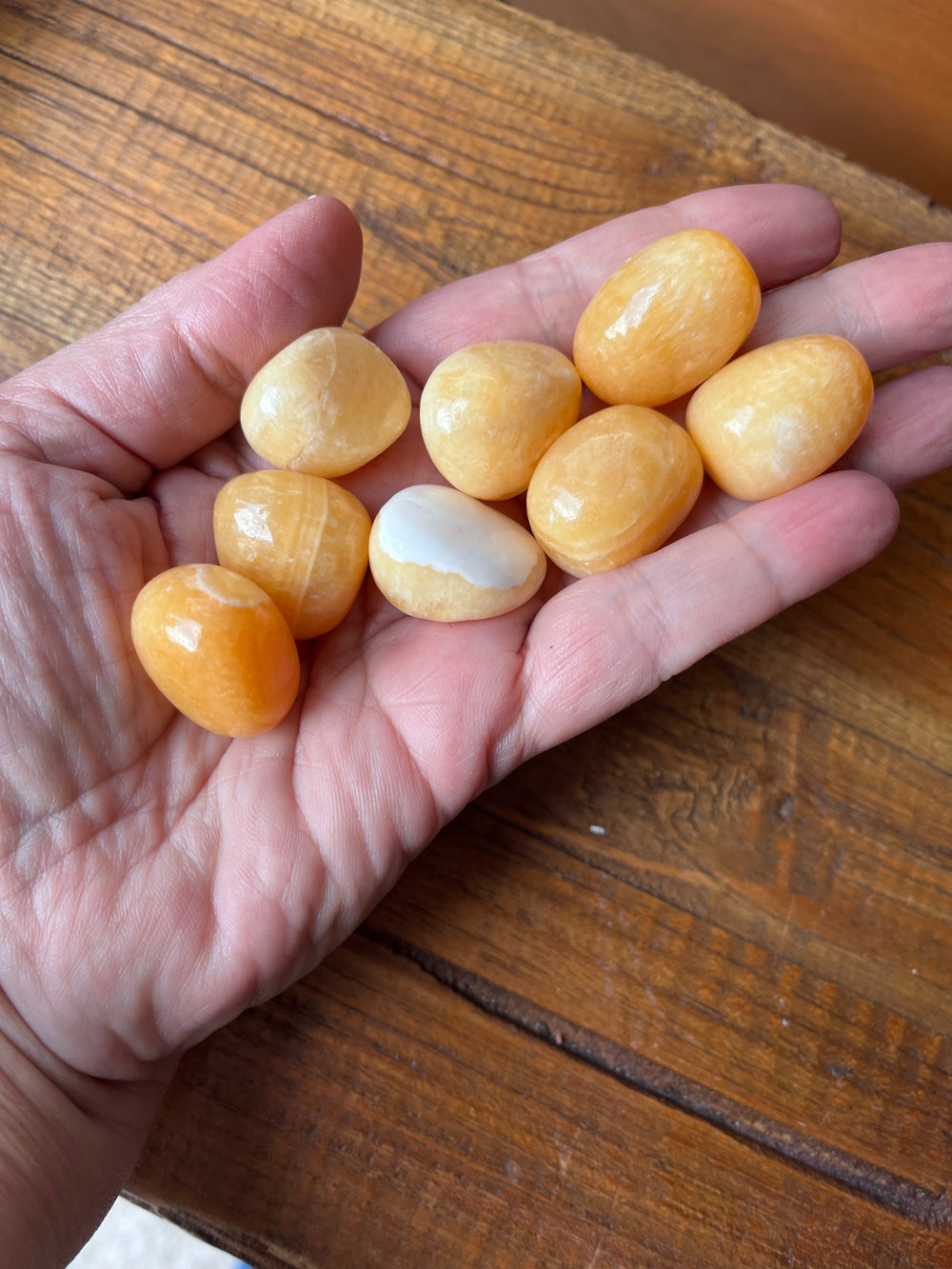 Orange Calcite Tumbled Stone